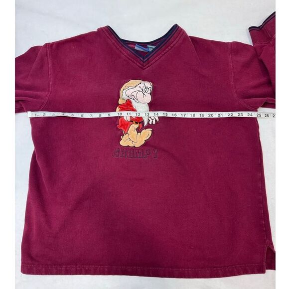 Vintage Disney Classics Grumpy Snow White Sweatshirt Embroidered Size Large - Picture 4 of 11